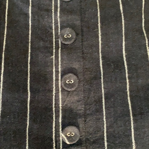 NAVY AND WHITE STRIPED SKIRT - Picture 2 of 2